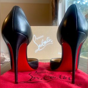 🔥 Christian Louboutin Iriza 100mm Eu 38.5 Black - worn 1x 🔥
